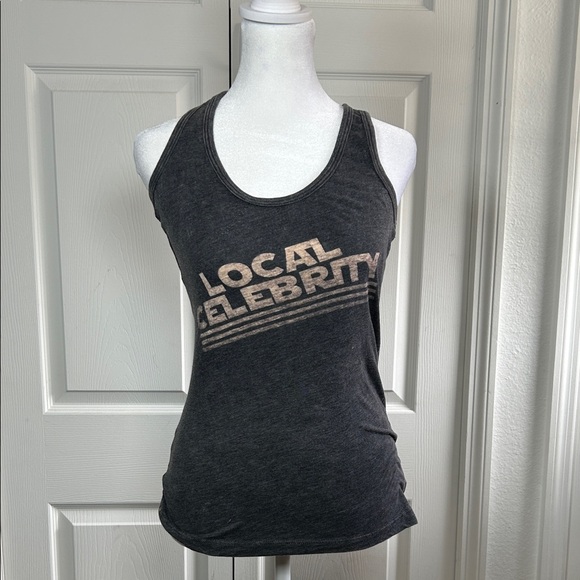 Women's Vintage Local Celebrity Gray Tank Top - Picture 1 of 6